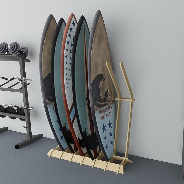 Wooden surfboard online rack